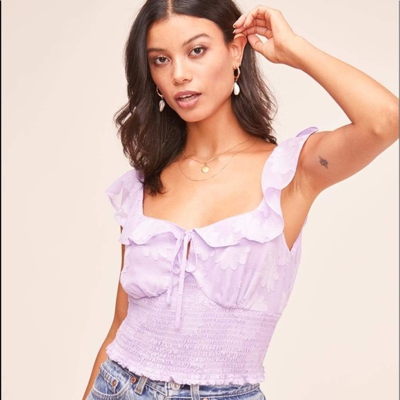ASTR The Label - Eva Floral Ruffle Top - Picture 1 of 4